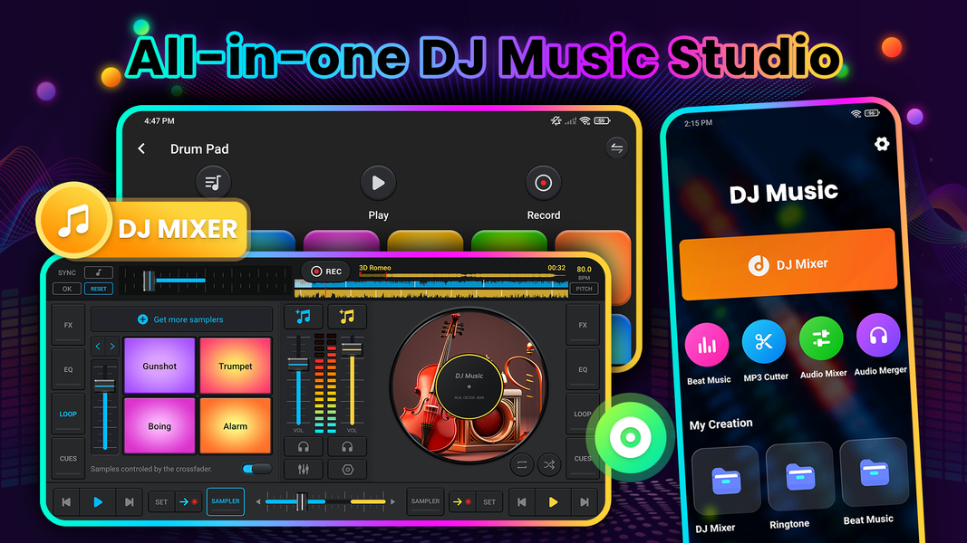 DJ Mix Studio - DJ Music Mixer - عکس برنامه موبایلی اندروید