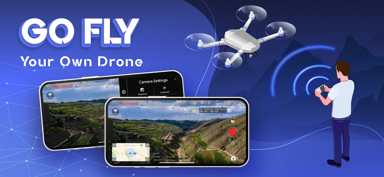 Fly Go for DJI Drone models - Image screenshot of android app