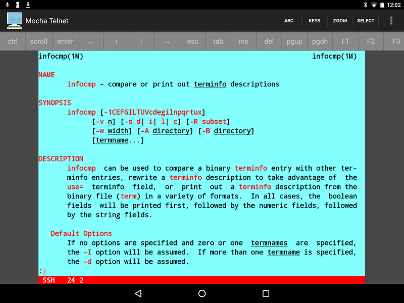 Mocha Telnet Lite - عکس برنامه موبایلی اندروید