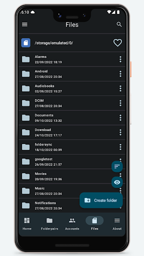 FolderSync - عکس برنامه موبایلی اندروید
