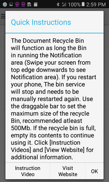 Document Recycle Bin - عکس برنامه موبایلی اندروید