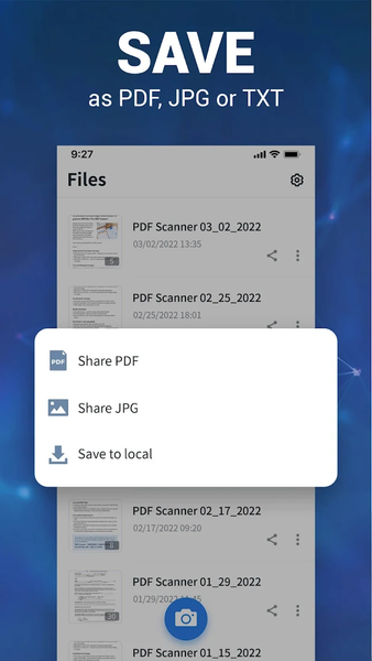 Scan Document to PDF - Scanner - عکس برنامه موبایلی اندروید