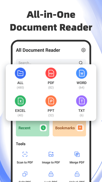 All Document Reader: PDF, Word - عکس برنامه موبایلی اندروید