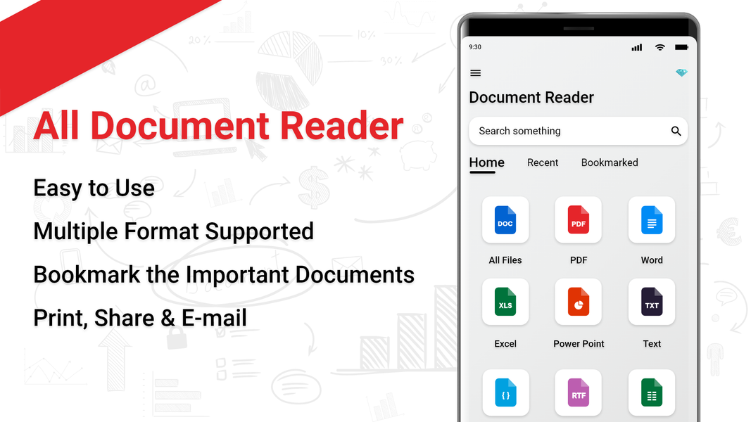 All Document Reader and Editor - عکس برنامه موبایلی اندروید