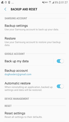 Backup And Reset Settings Shortcut - Image screenshot of android app