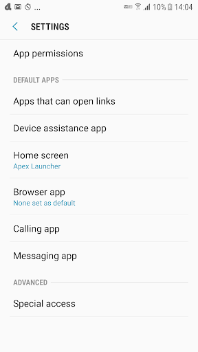 Default App Settings Shortcut - Image screenshot of android app