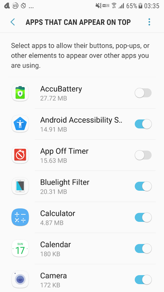Overlay Settings Shortcut - Image screenshot of android app