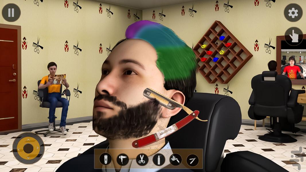 بازی جدید ارایشگاه مردانه | رنگ مو - Gameplay image of android game