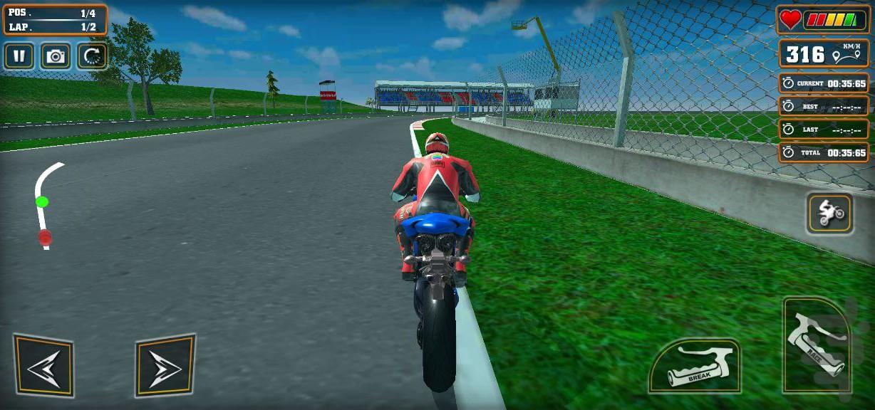 بازی مسابقات موتورسواری - Gameplay image of android game