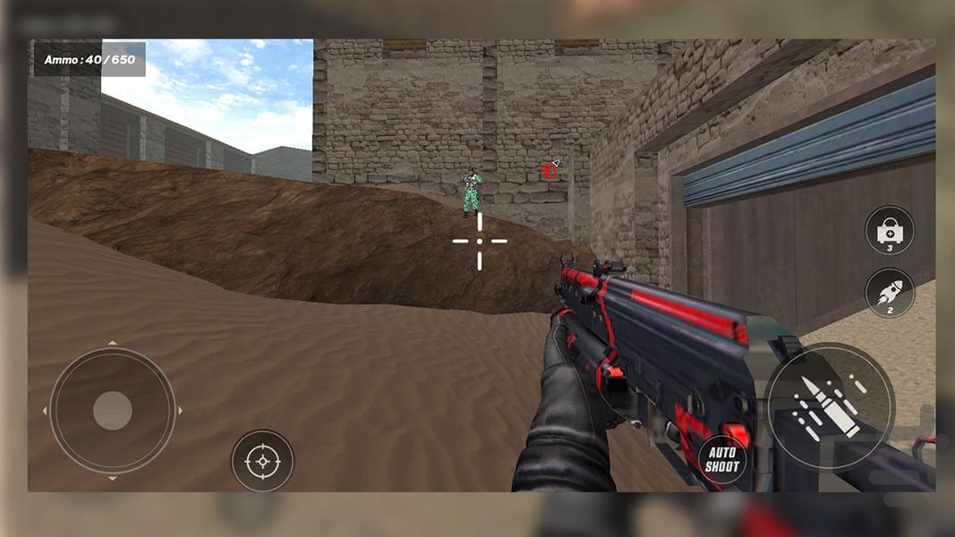 تفنگ بازی در صحرا - Gameplay image of android game