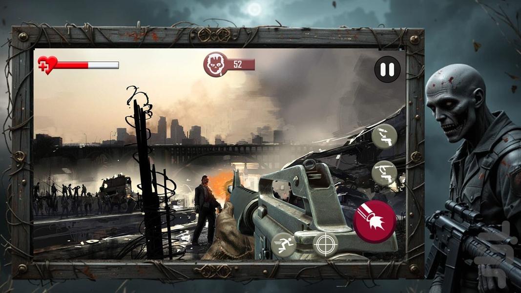 تفنگ بازی زامبی - Gameplay image of android game