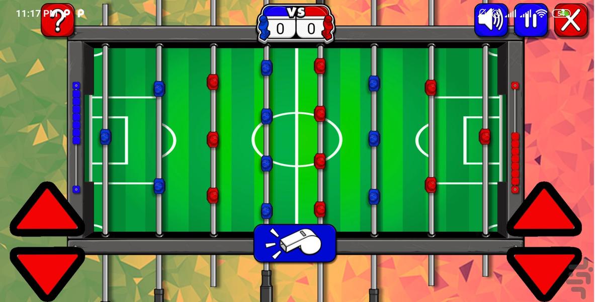 بازی فوتبال دستی دونفره - Gameplay image of android game