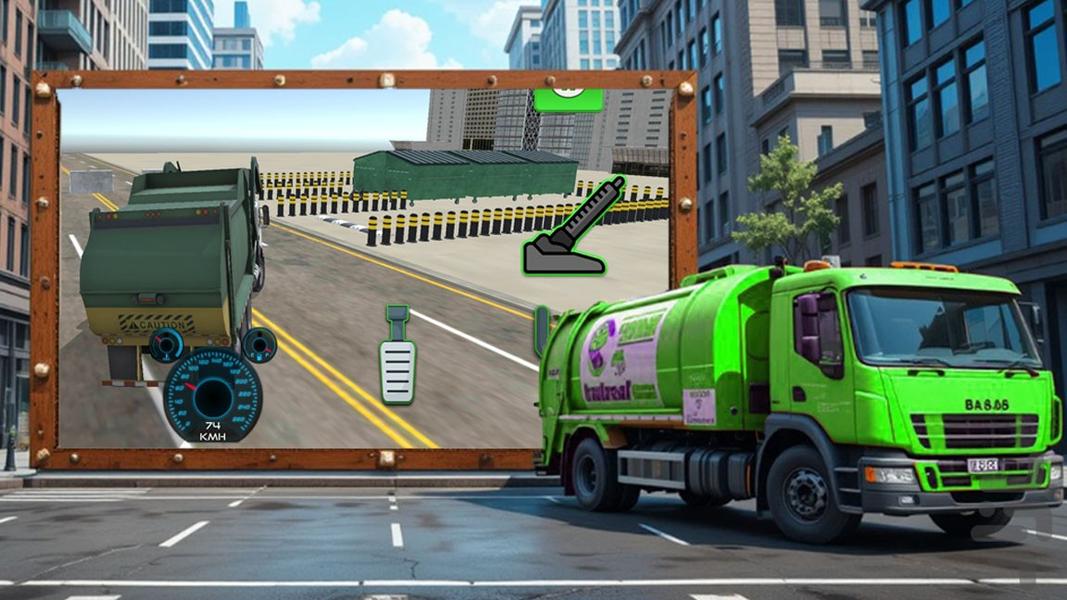 بازی ماشین سنگین زباله - Gameplay image of android game