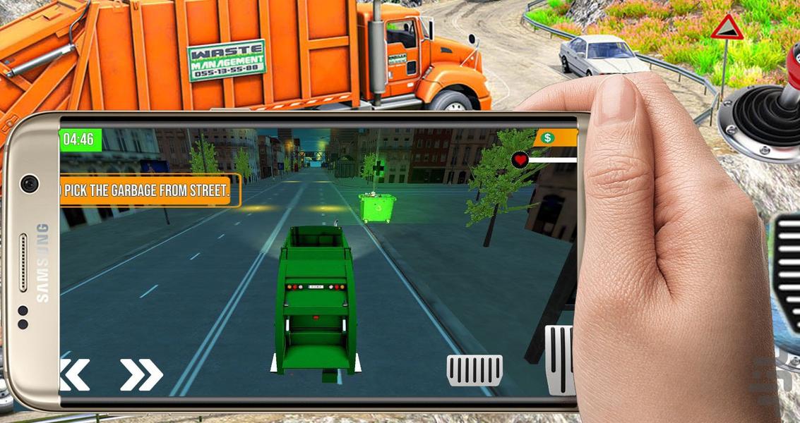 بازی کامیون حمل زباله | ماشین سنگین - عکس بازی موبایلی اندروید