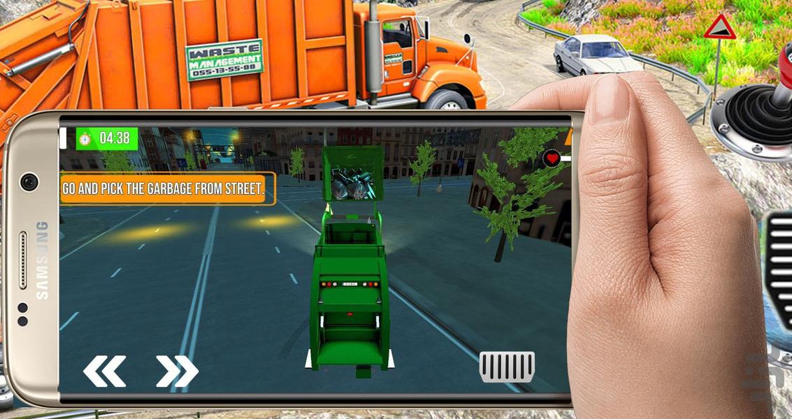 بازی کامیون حمل زباله | ماشین سنگین - عکس بازی موبایلی اندروید