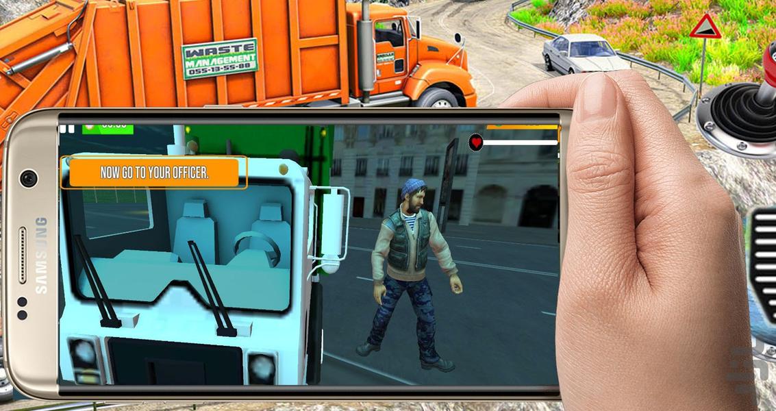 بازی کامیون حمل زباله | ماشین سنگین - عکس بازی موبایلی اندروید