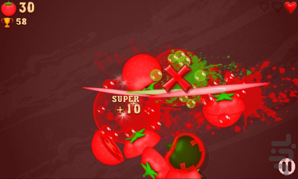 برش زن گوجه فرنگی - Gameplay image of android game