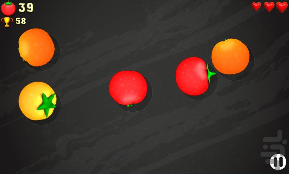 برش زن گوجه فرنگی - Gameplay image of android game