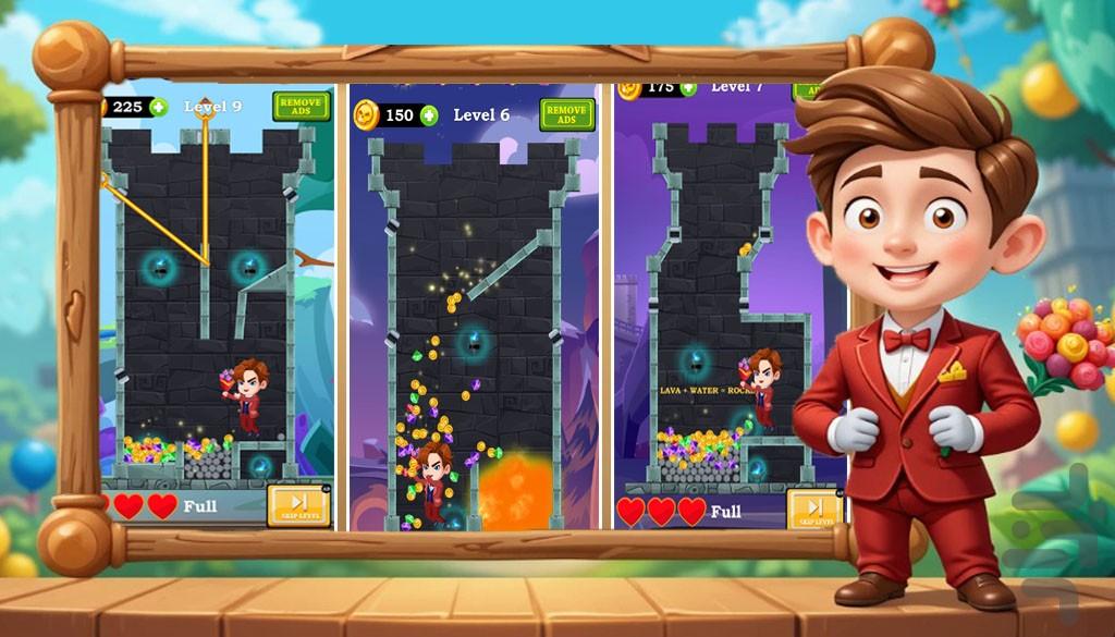 بازی پین رو بکش - Gameplay image of android game