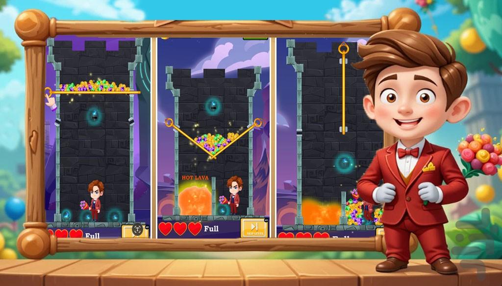 بازی پین رو بکش - Gameplay image of android game