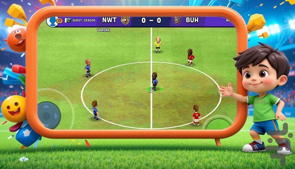 توپ بازی : بازی فوتبال - Gameplay image of android game