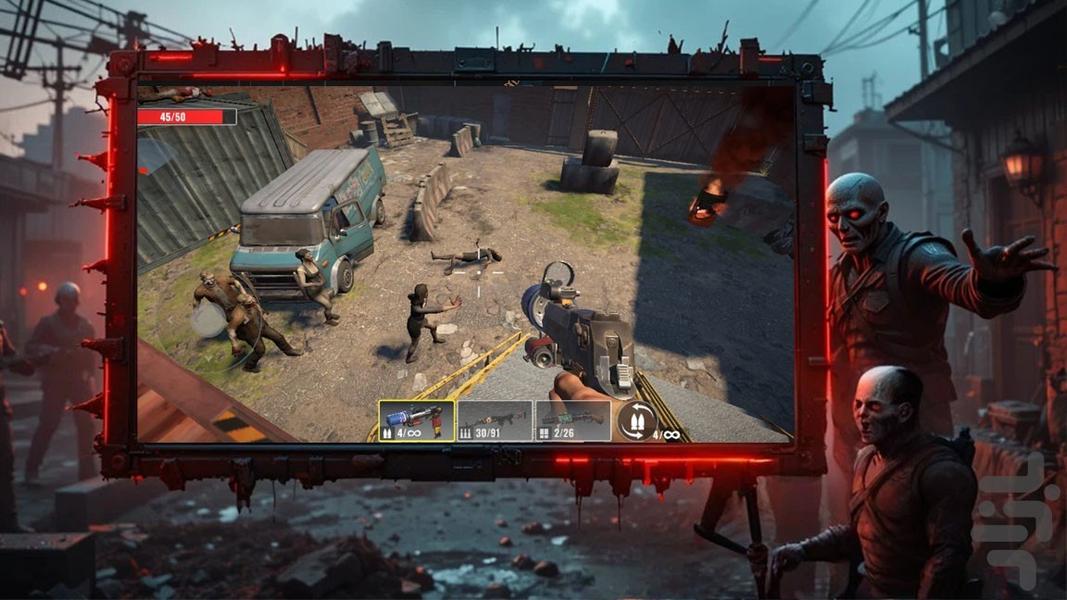 تفنگ بازی ترسناک زامبی - Gameplay image of android game