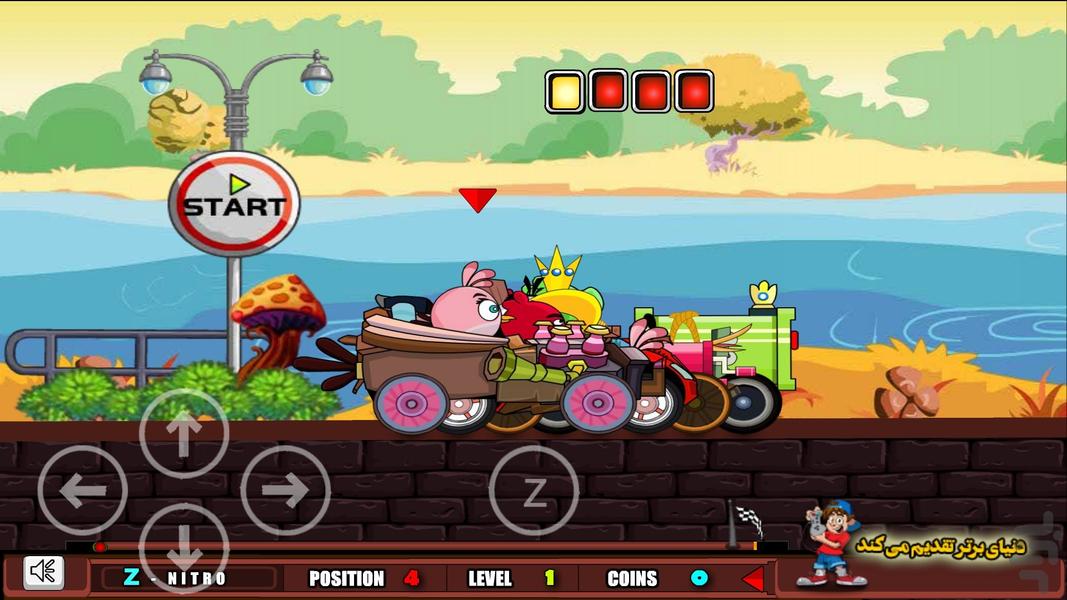 ماشین سواری پرندگان خشمگین - Gameplay image of android game