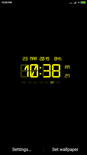 LED Digital Clock Wallpaper - Image screenshot of android app