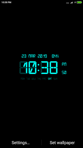 LED Digital Clock Wallpaper - Image screenshot of android app