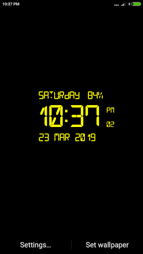 LED Digital Clock Lwp - Image screenshot of android app