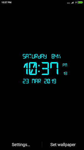 LED Digital Clock Lwp - Image screenshot of android app