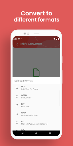 MKV Converter, Convert MKV to - عکس برنامه موبایلی اندروید