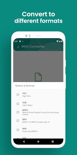 MOV Converter, Convert MOV to - عکس برنامه موبایلی اندروید