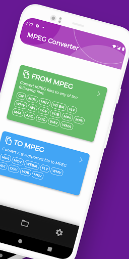 MPEG Converter, Convert MPEG t - عکس برنامه موبایلی اندروید