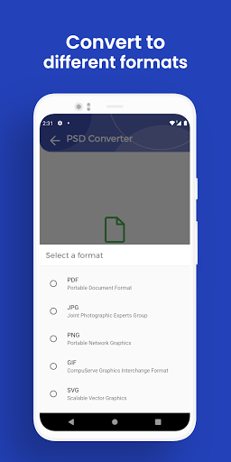 PSD Converter, Convert PSD to - عکس برنامه موبایلی اندروید
