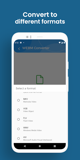 WEBM Converter, Convert WEBM t - عکس برنامه موبایلی اندروید