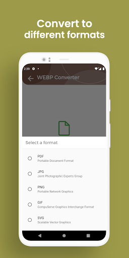 WEBP Converter, Convert WEBP t - عکس برنامه موبایلی اندروید