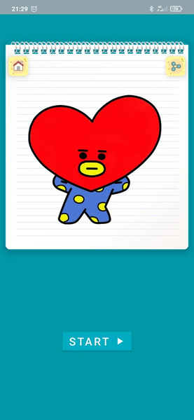 How to draw BT21 step by step, - Image screenshot of android app