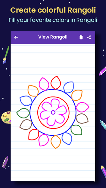 Draw Rangoli Step By Step - Image screenshot of android app