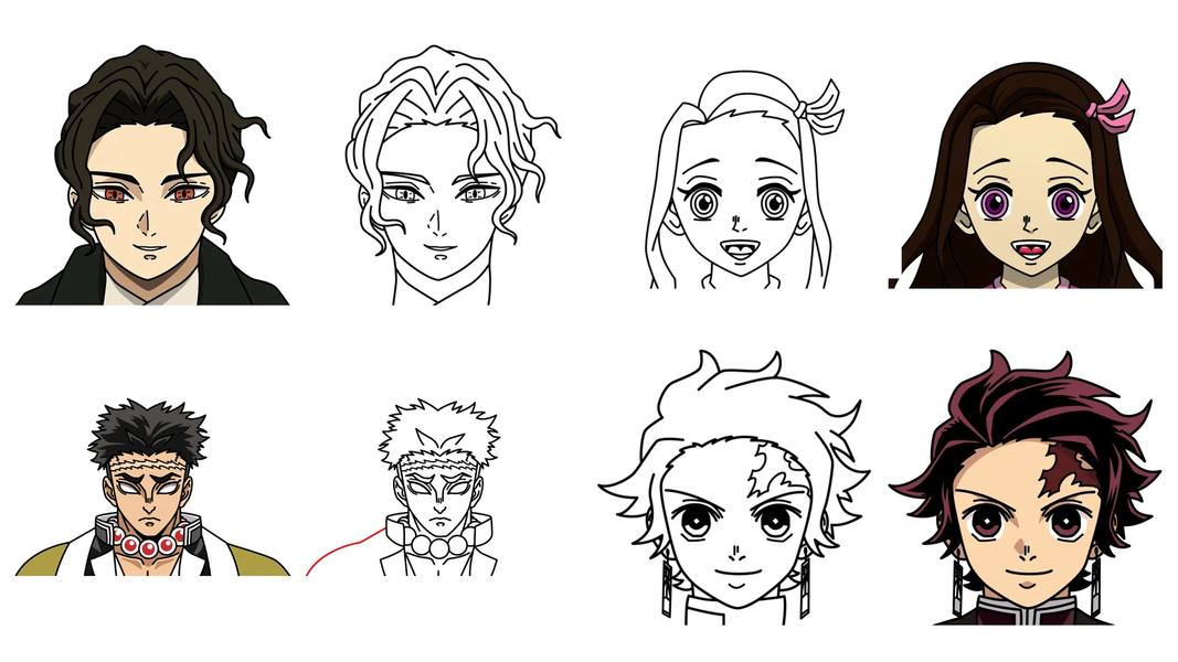 How to draw Demon Slayer Anime - عکس برنامه موبایلی اندروید