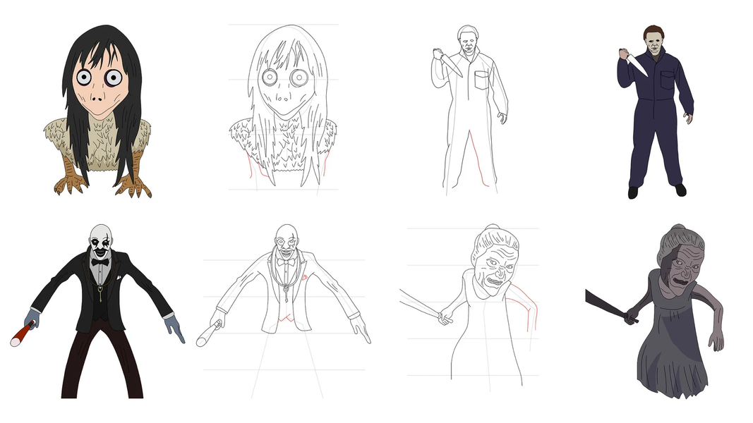 How to Draw Horror Characters - Image screenshot of android app
