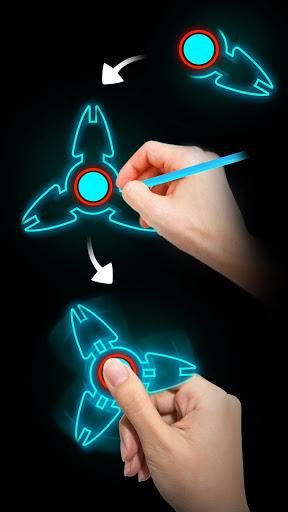 Draw Finger Spinner - Gameplay image of android game