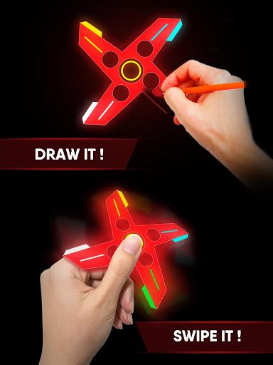 Draw Finger Spinner - Gameplay image of android game