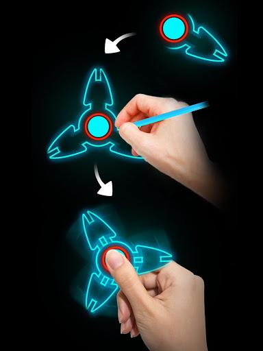 Draw Finger Spinner - Gameplay image of android game