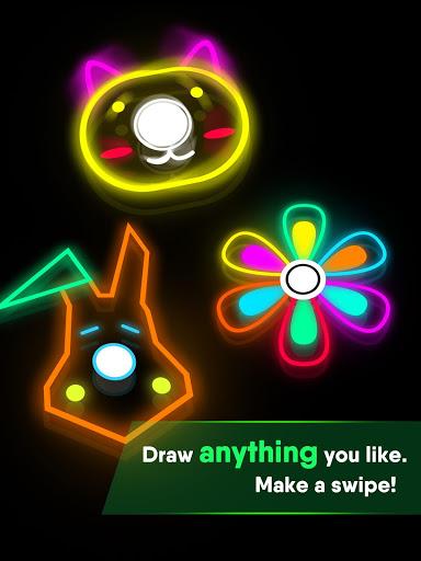 Draw Finger Spinner - Gameplay image of android game