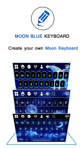 Moon Blue Keyboard - عکس برنامه موبایلی اندروید