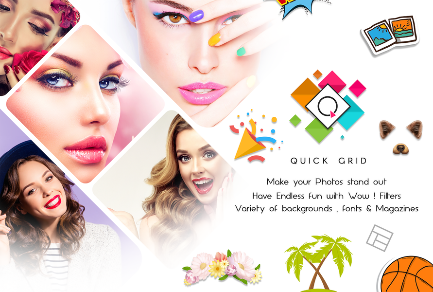 Quick Photo Grid- Collage Grid - عکس برنامه موبایلی اندروید