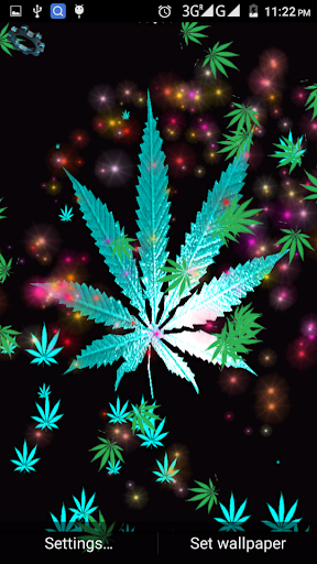 Green, Abstract Glitch Cannabis/marijuana Background