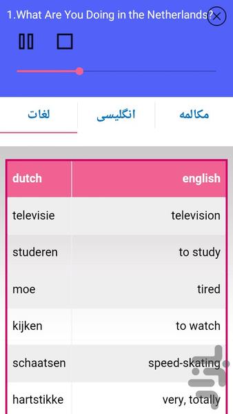 آموزش زبان هلندی مقدماتی - Image screenshot of android app