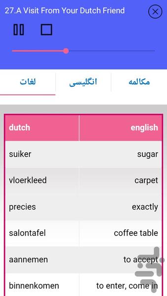 آموزش زبان هلندی پیشرفته - عکس برنامه موبایلی اندروید